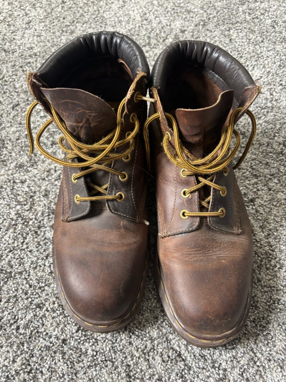 Dr. Martens Men’s Brown Leather Work Boots - Picture 5 of 7